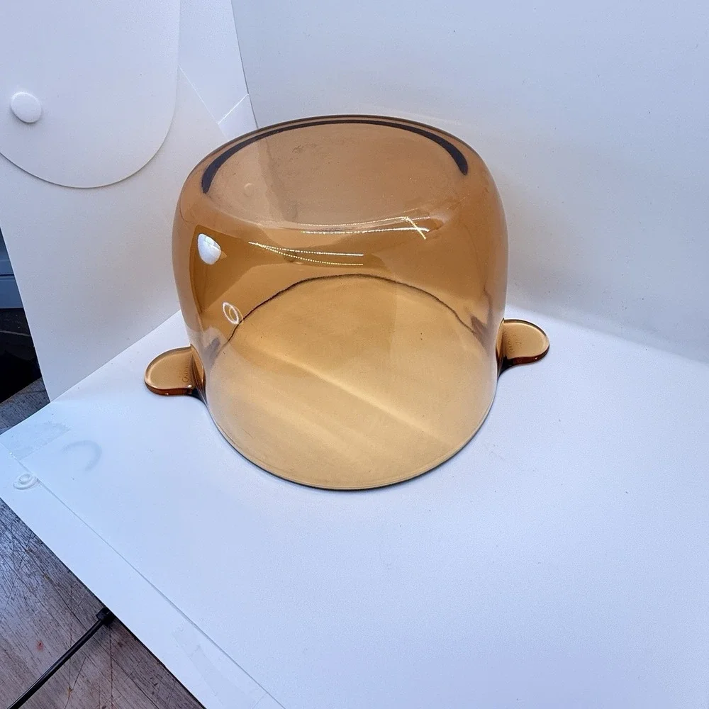 Vintage Corning Visions 3.5L Amber Stockpot Made in France 1980s Retro